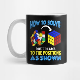 How To Solve Puzzle Cube - Funny Cubing Mug